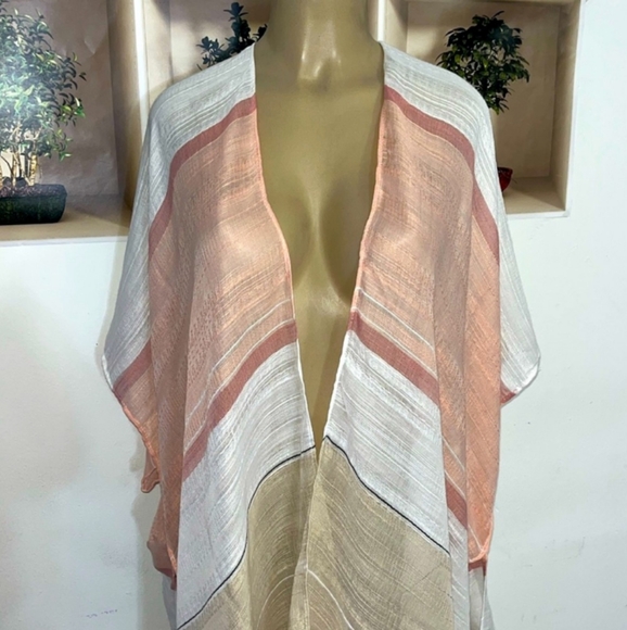 DAISY FUENTES Struped Long Kimono One Size - Picture 4 of 7